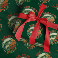 Uncle Fishing Wrapping Paper Roll Reel Cool Uncle Funny Fathers Day Fisherman