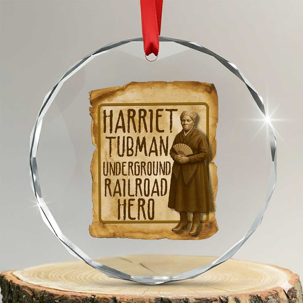 Underground Railroad Hero Harriet Tubman Crystal Glass Ornament Feminist History Gift