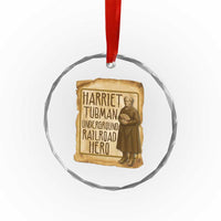 Underground Railroad Hero Harriet Tubman Crystal Glass Ornament Feminist History Gift