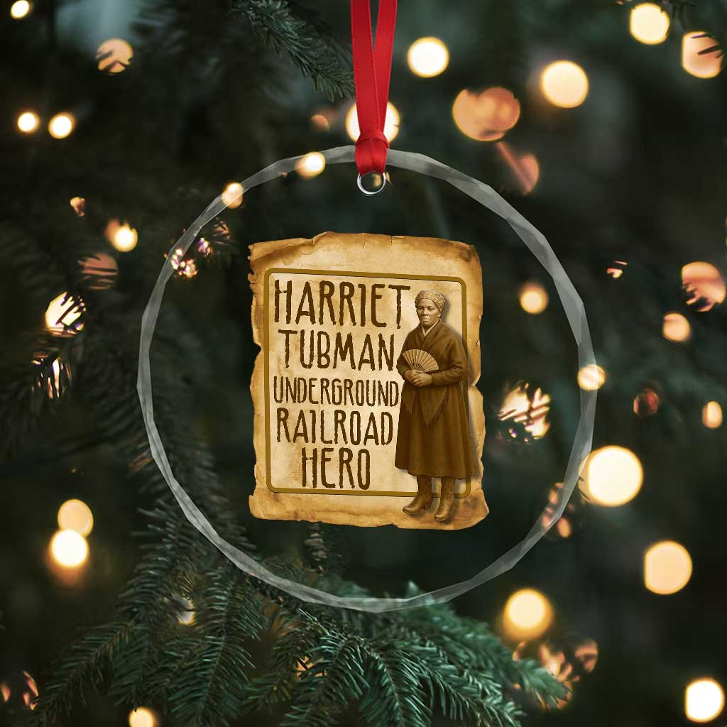 Underground Railroad Hero Harriet Tubman Crystal Glass Ornament Feminist History Gift