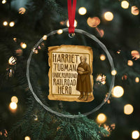 Underground Railroad Hero Harriet Tubman Crystal Glass Ornament Feminist History Gift