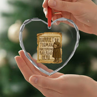 Underground Railroad Hero Harriet Tubman Heart Crystal Glass Ornament Feminist History Gift