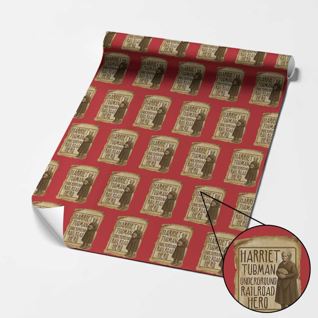 Underground Railroad Hero Harriet Tubman Wrapping Paper Roll Feminist History Gift