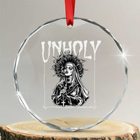 Unholy Nun Crystal Glass Ornament Funny Horror Unholy Nun Satan Baphomet Gothic