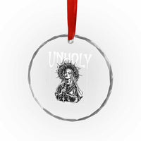 Unholy Nun Crystal Glass Ornament Funny Horror Unholy Nun Satan Baphomet Gothic