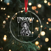 Unholy Nun Crystal Glass Ornament Funny Horror Unholy Nun Satan Baphomet Gothic