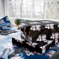 Unicorn 4th Birthday Wrapping Paper Roll 4 Years Old Birthday Outfit
