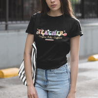 Teacher T Shirt Teachers Crayons Kids Caffeine Teacher's Day Back To School - Wonder Print Shop