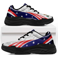 United States 2026 Football Chunky Sneakers Go USA Grunge Curve Stylized - Wonder Print Shop