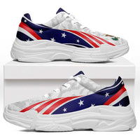 United States 2026 Football Chunky Sneakers Go USA Grunge Curve Stylized - Wonder Print Shop