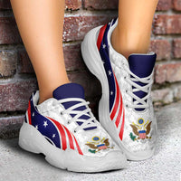 United States 2026 Football Chunky Sneakers Go USA Grunge Curve Stylized - Wonder Print Shop