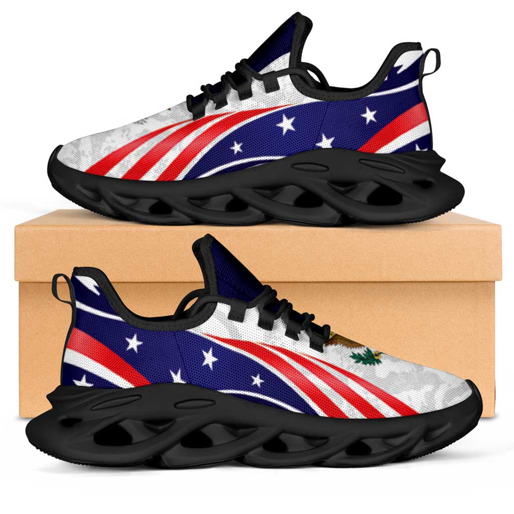 United States 2026 Football Clunky Sneakers Go USA Grunge Curve Stylized - Wonder Print Shop