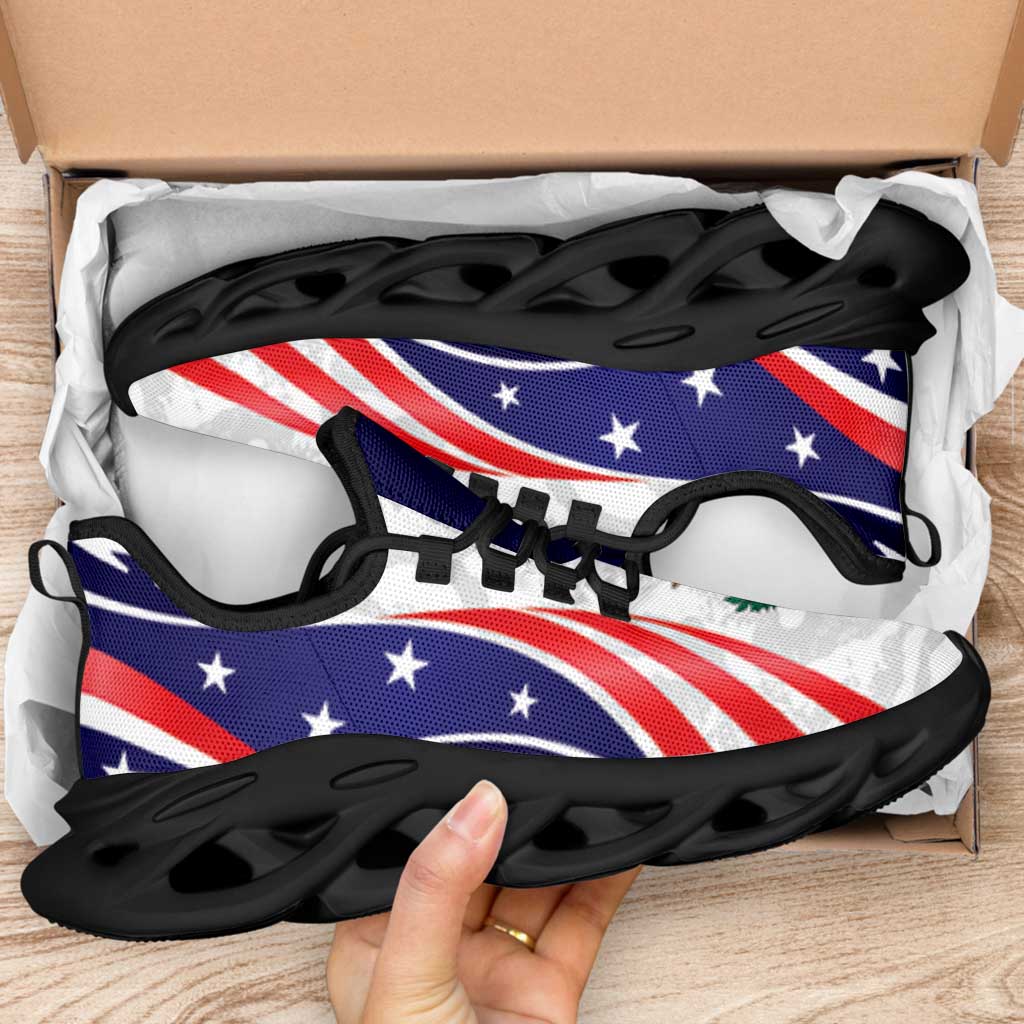 United States 2026 Football Clunky Sneakers Go USA Grunge Curve Stylized - Wonder Print Shop