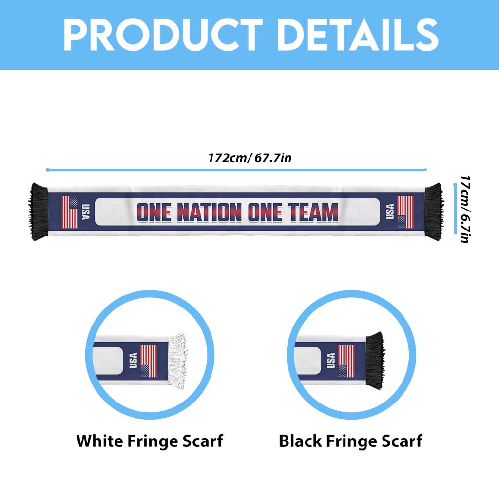 United States 2026 Football Personalized Soccer Scarf USA One Nation One Team