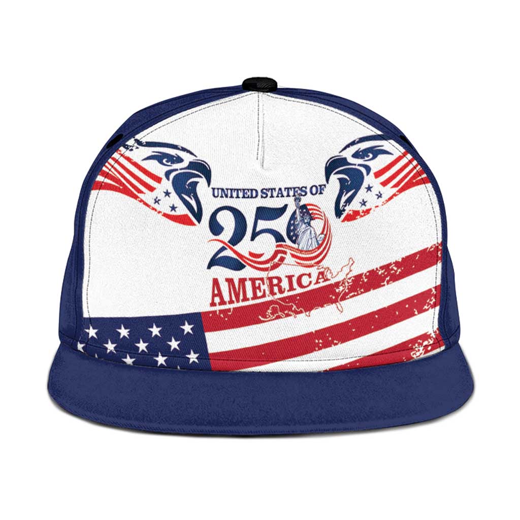United States 250th Anniversary Snapback Cap USA 4th Of July Proud - Wonder Print Shop