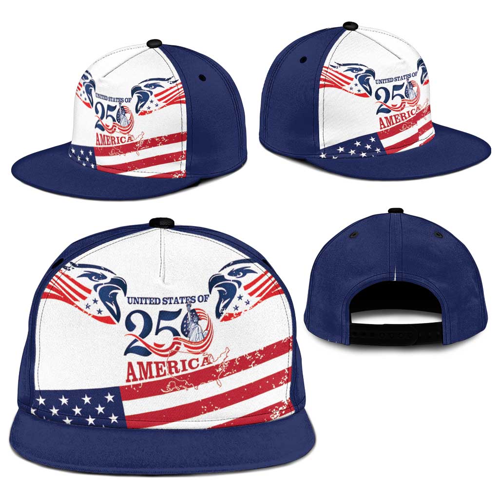 United States 250th Anniversary Snapback Cap USA 4th Of July Proud - Wonder Print Shop