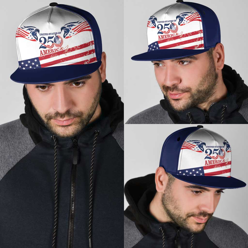 United States 250th Anniversary Snapback Cap USA 4th Of July Proud - Wonder Print Shop
