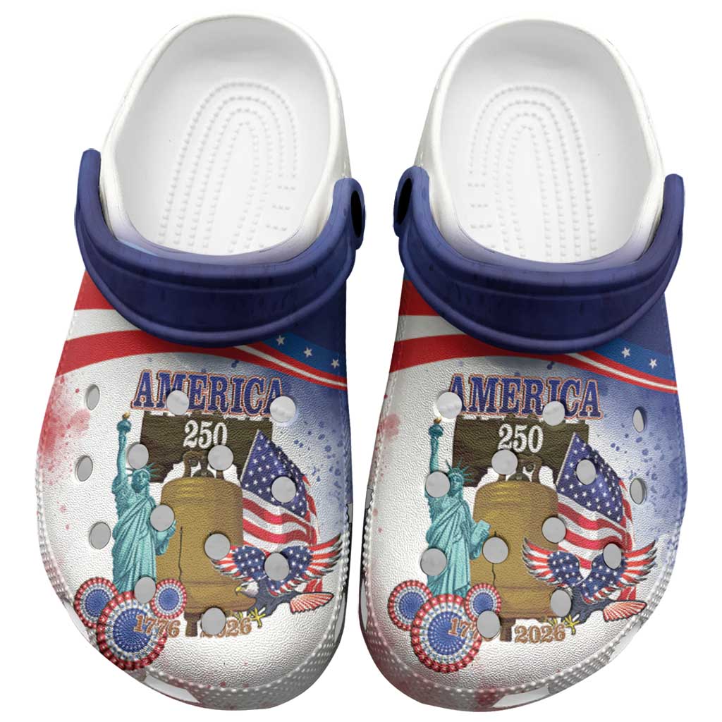 United States 4th Of July Clogs Shoes 250th Anniversary Liberty Bell - Wonder Print Shop