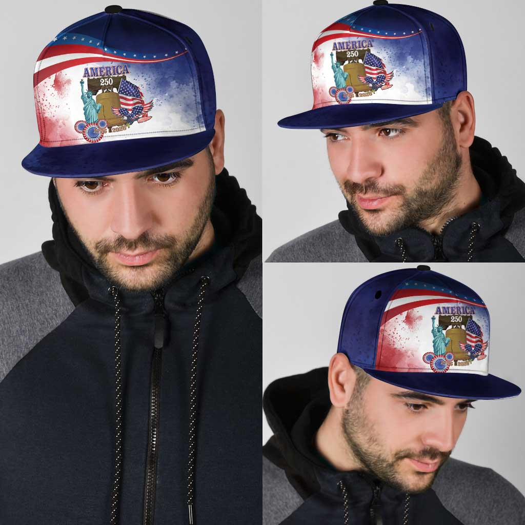United States 4th Of July Snapback Cap 250th Anniversary Liberty Bell - Wonder Print Shop