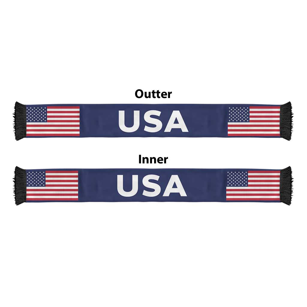 United States Football 2026 Soccer Scarf Flag Style