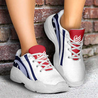 United States Football Chunky Sneakers Flag-Inspired Curve Style
