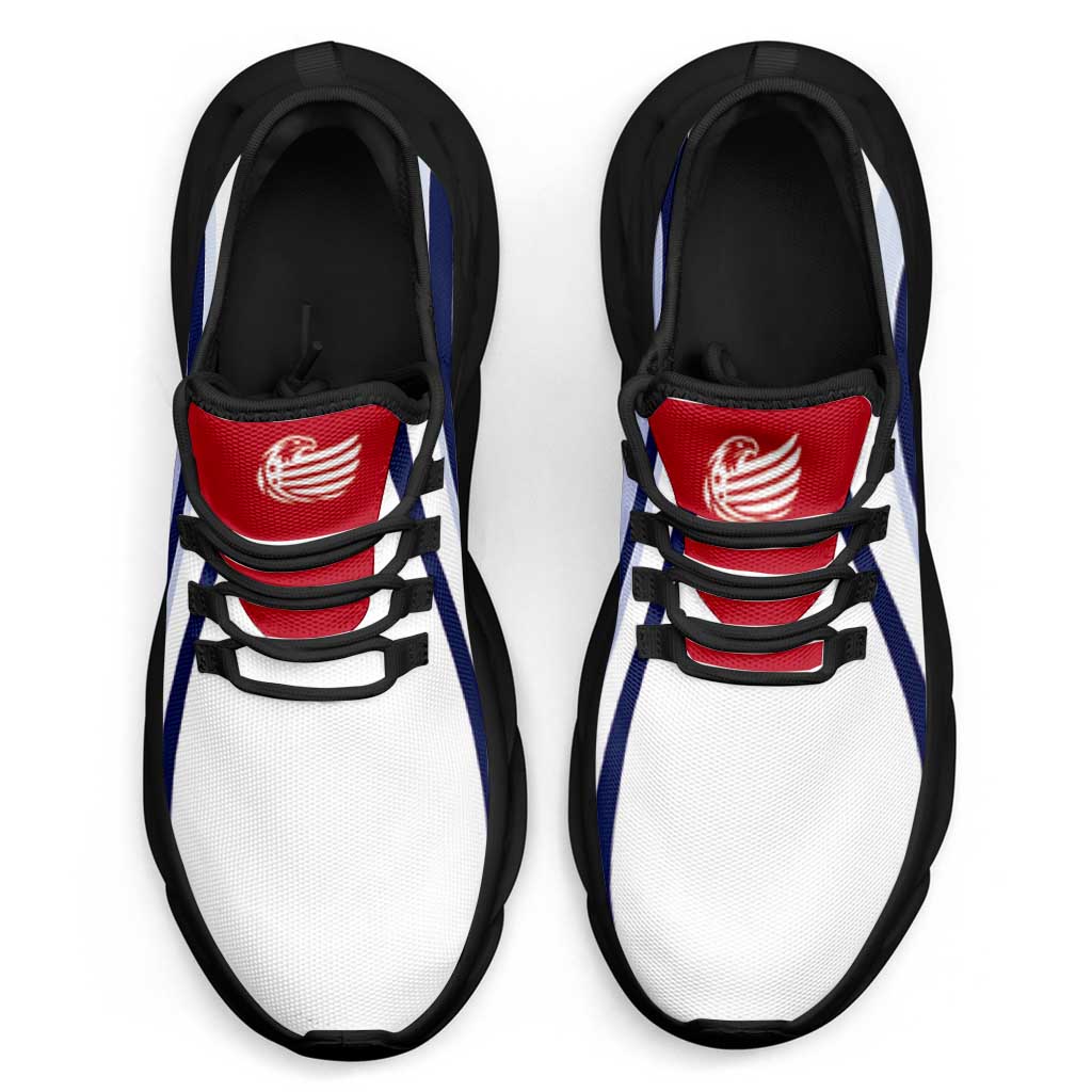 United States Football Clunky Sneakers Flag-Inspired Curve Style