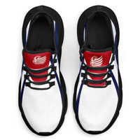United States Football Clunky Sneakers Flag-Inspired Curve Style