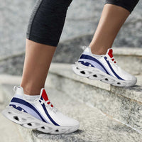 United States Football Clunky Sneakers Flag-Inspired Curve Style