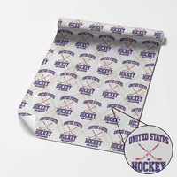 United States Hockey 2026 Champions Wrapping Paper Roll Patriotic USA Ice Hockey Victory Fan
