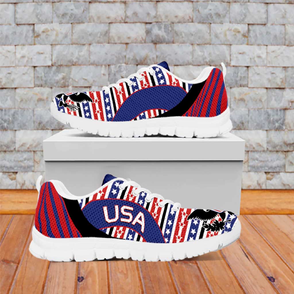 United States Soccer Sneakers American Eagle Flag Stars And Stripes