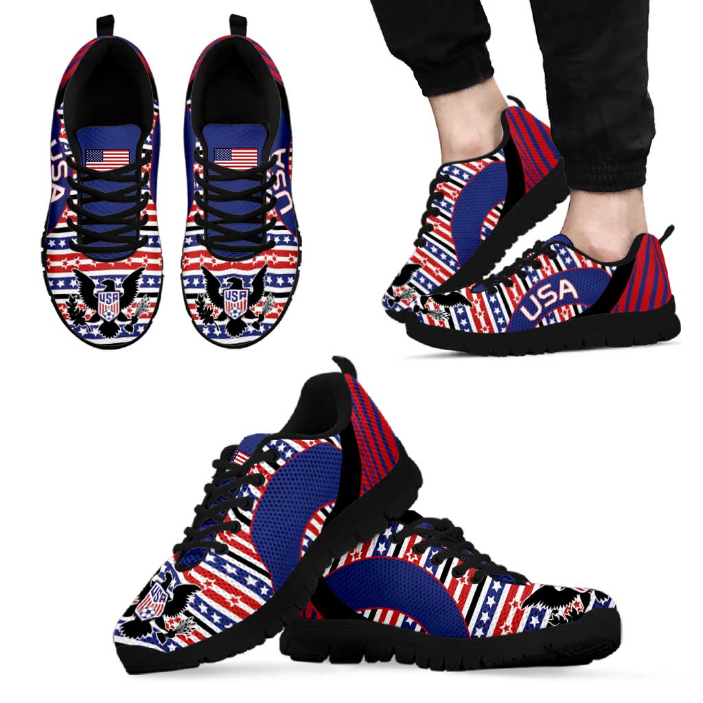 United States Soccer Sneakers American Eagle Flag Stars And Stripes