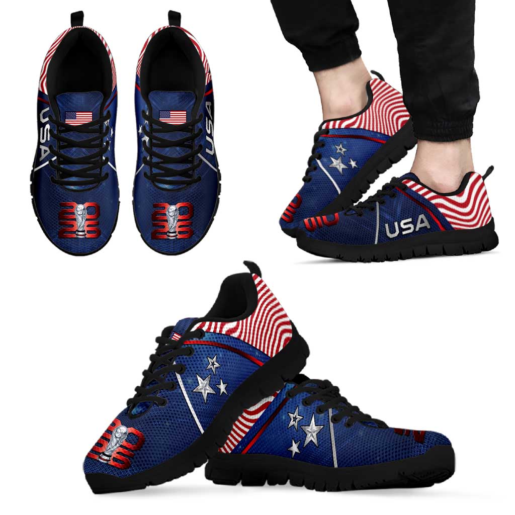 United States Soccer Sneakers American Flag Stars Trophy