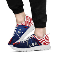 United States Soccer Sneakers American Flag Stars Trophy