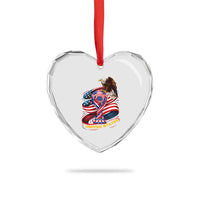 United States Sport USA Team 2026 Heart Crystal Glass Ornament American Soccer Fans Gift