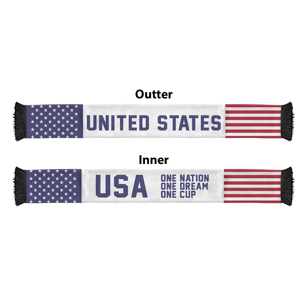 United States World Football 2026 Soccer Scarf National Pride Never Stops