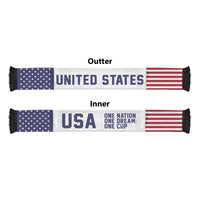 United States World Football 2026 Soccer Scarf National Pride Never Stops