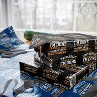 University Of I Am Done Class Of 2026 Wrapping Paper Roll Funny Retired Teacher