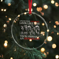 Unless Your Ancestors Look Like This You're Probably An Immigrant Crystal Glass Ornament Native American Indian