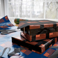 Unpaid Peaceful Protester Orange Distressed American Flag Wrapping Paper Roll Satirical Political Graphic