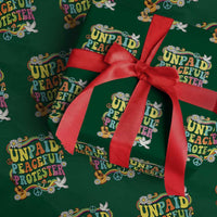 Unpaid Peaceful Protester Retro Hippie Rainbow Wrapping Paper Roll Flower Power Peace Activist
