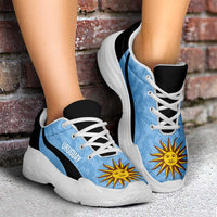 Uruguay 2026 Football Chunky Sneakers La Celeste Sol de Mayo Curve Stylized - Wonder Print Shop