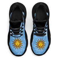 Uruguay 2026 Football Clunky Sneakers La Celeste Sol de Mayo Curve Stylized - Wonder Print Shop