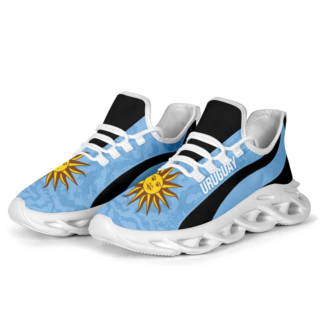 Uruguay 2026 Football Clunky Sneakers La Celeste Sol de Mayo Curve Stylized - Wonder Print Shop