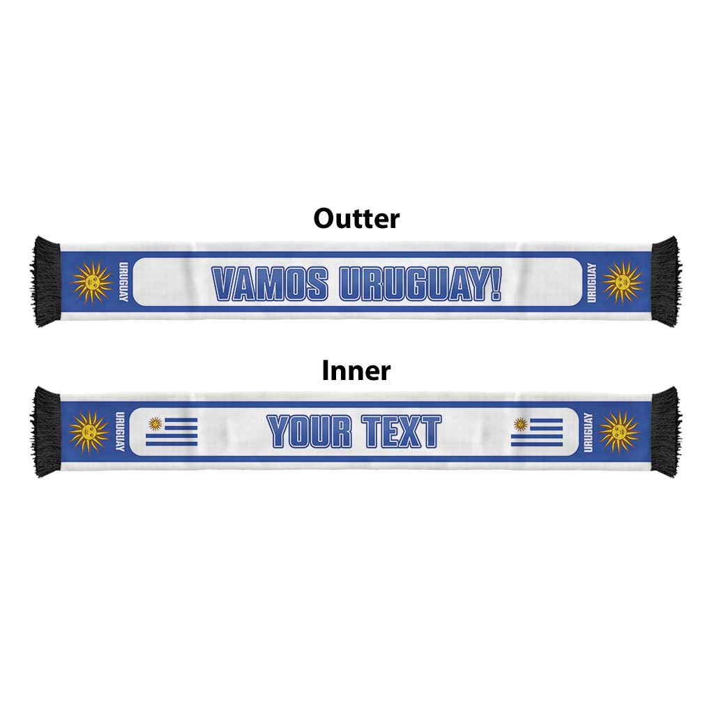 Uruguay 2026 Football Personalized Soccer Scarf Vamos La Celeste Sol de Mayo