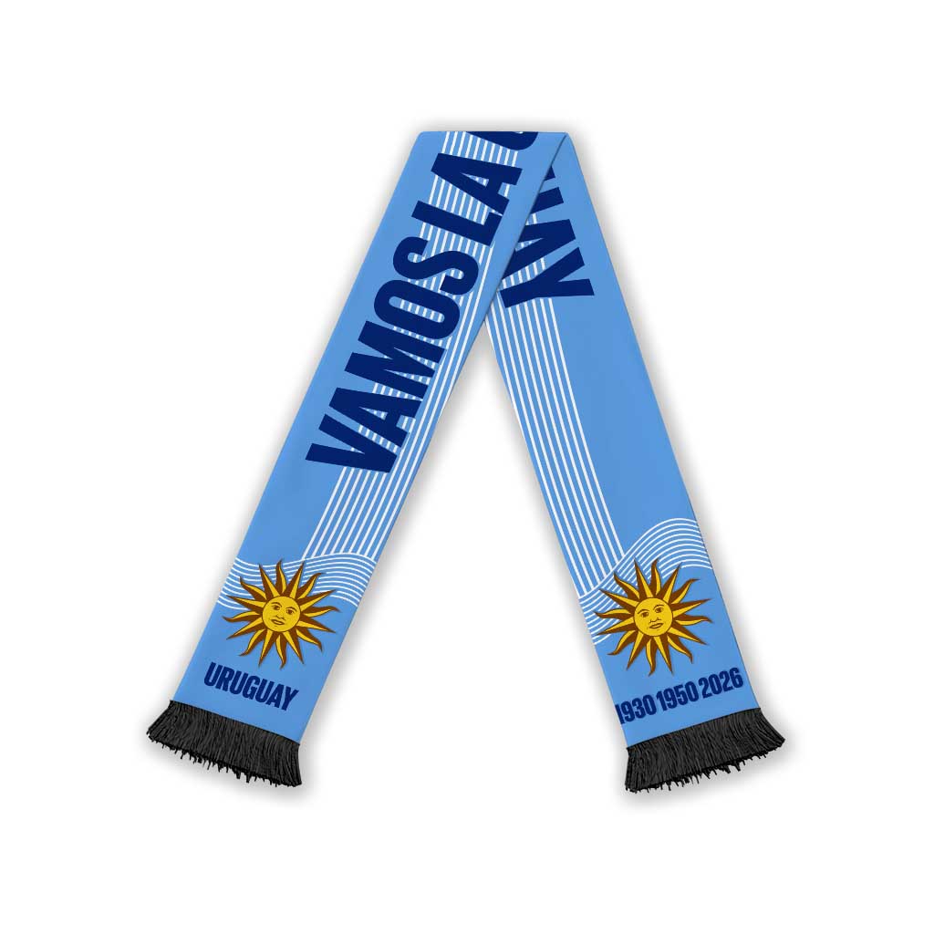 Uruguay 2026 Football Soccer Scarf Vamos La Celeste Sol de Mayo