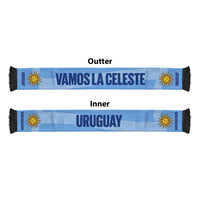Uruguay 2026 Football Soccer Scarf Vamos La Celeste Sol de Mayo