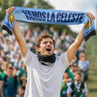 Uruguay 2026 Football Soccer Scarf Vamos La Celeste Sol de Mayo