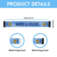 Uruguay 2026 Football Soccer Scarf Vamos La Celeste Sol de Mayo