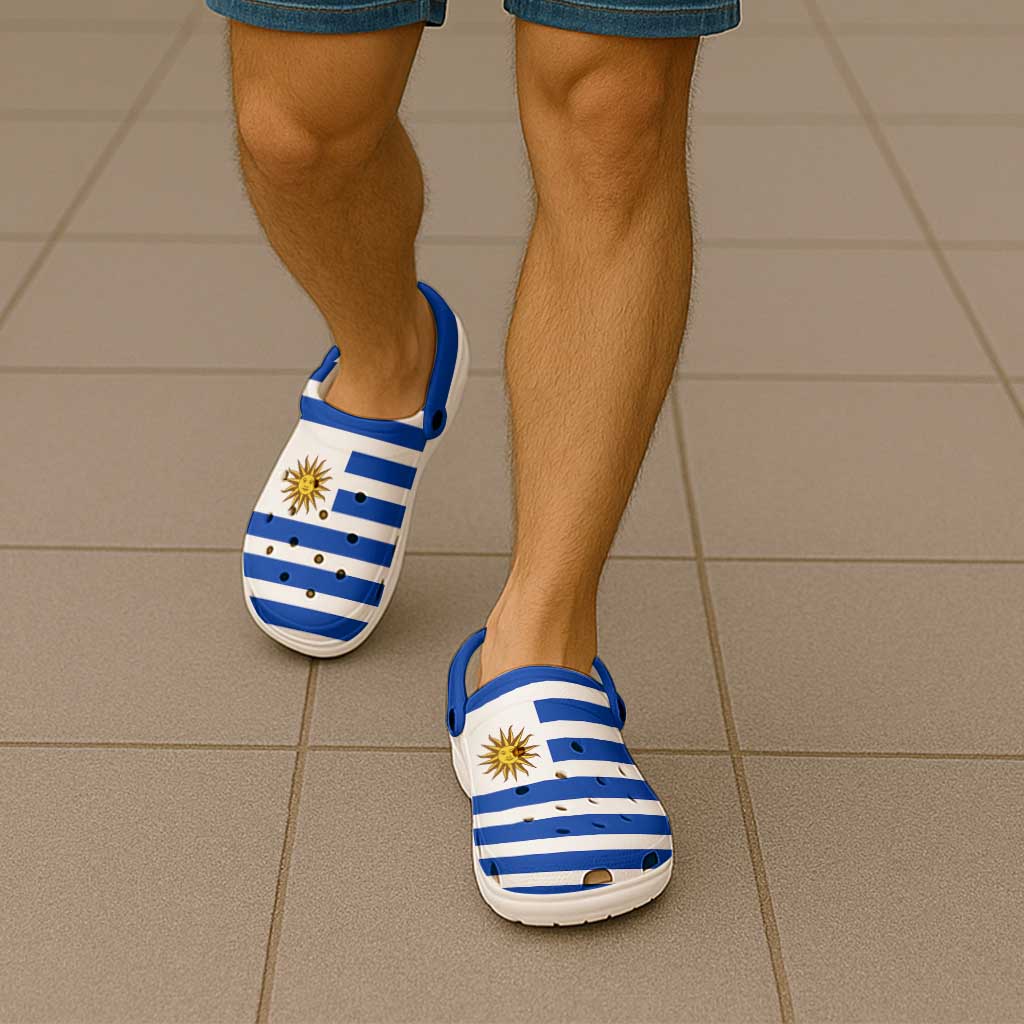 Uruguay Clogs Shoes Heritage Palette Flag-Inspired - Wonder Print Shop