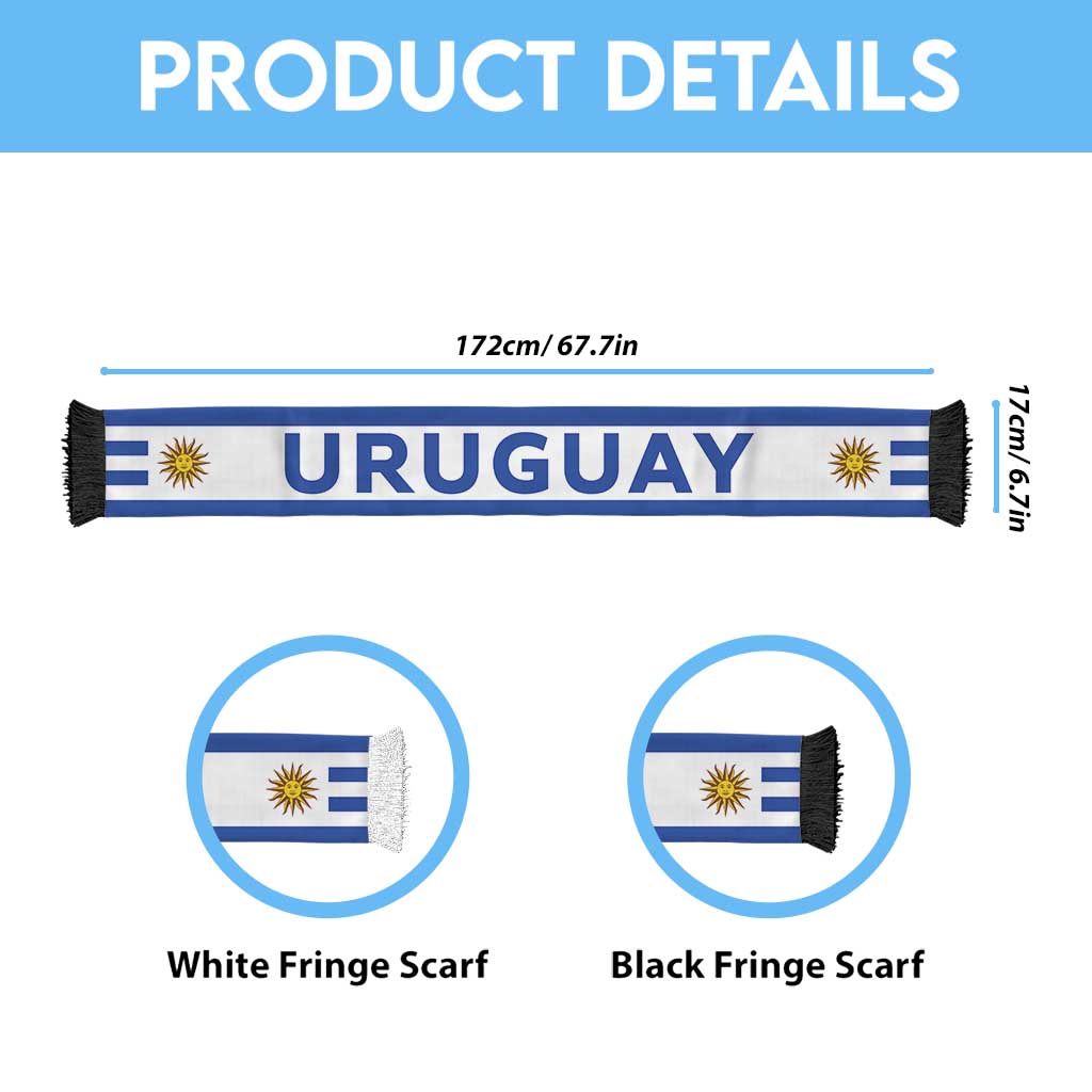 Uruguay Football 2026 Soccer Scarf Flag Style